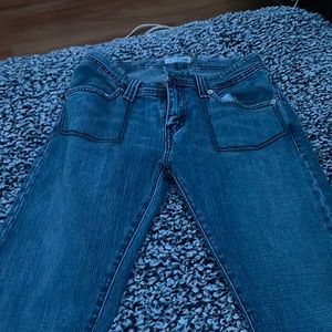 light blue jeans, wide legged